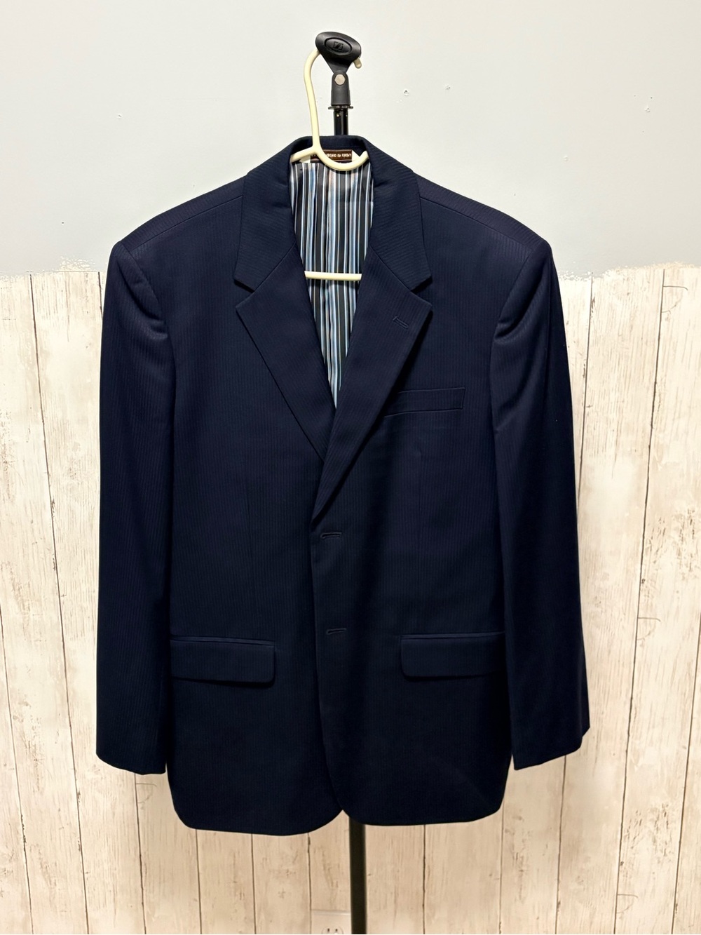 Perry Ellis Men's Navy Blue Single-Breasted Blazer